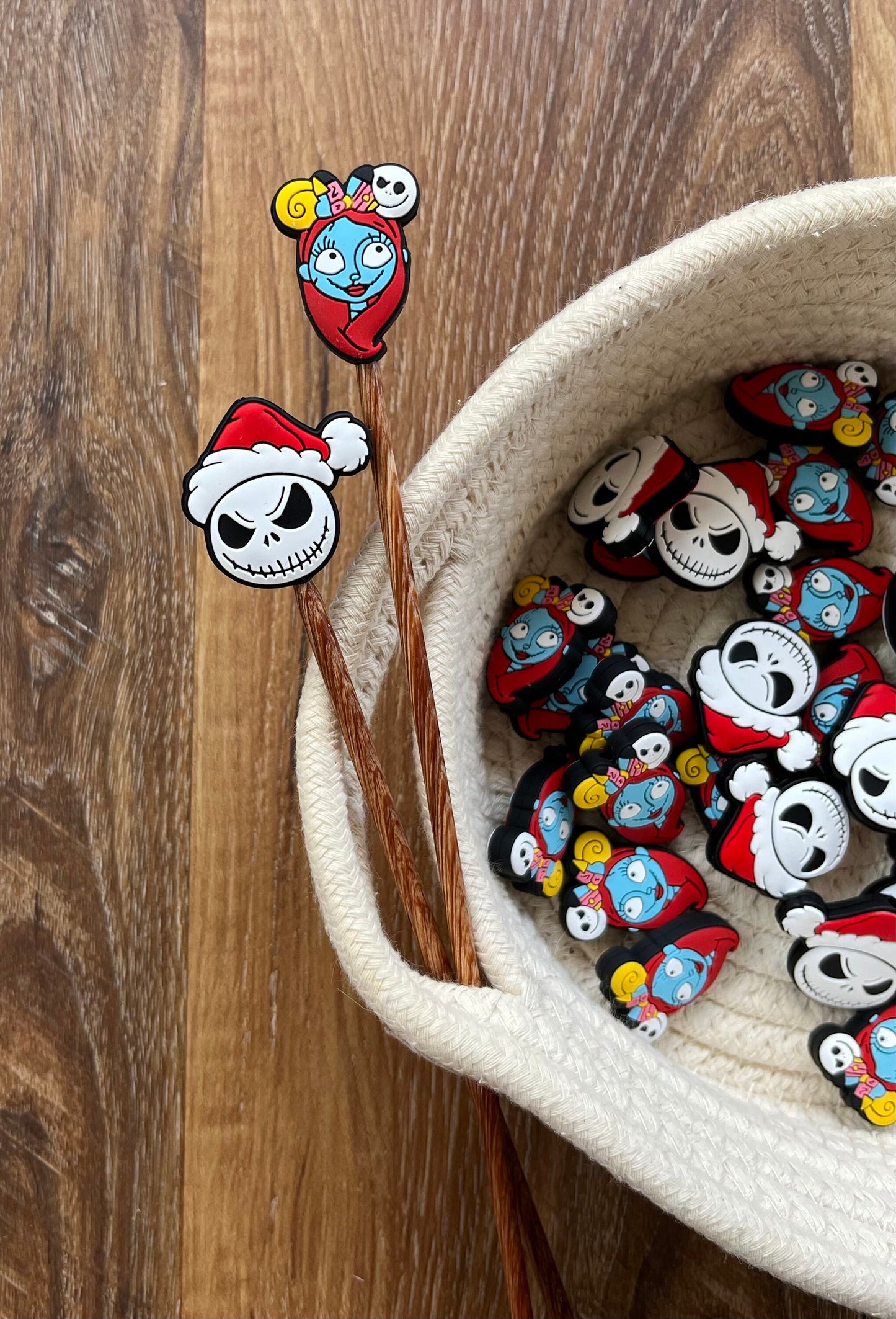 Duo Jack (sandy Claws) and Sally (Minnie Ears) - Needle Stoppers