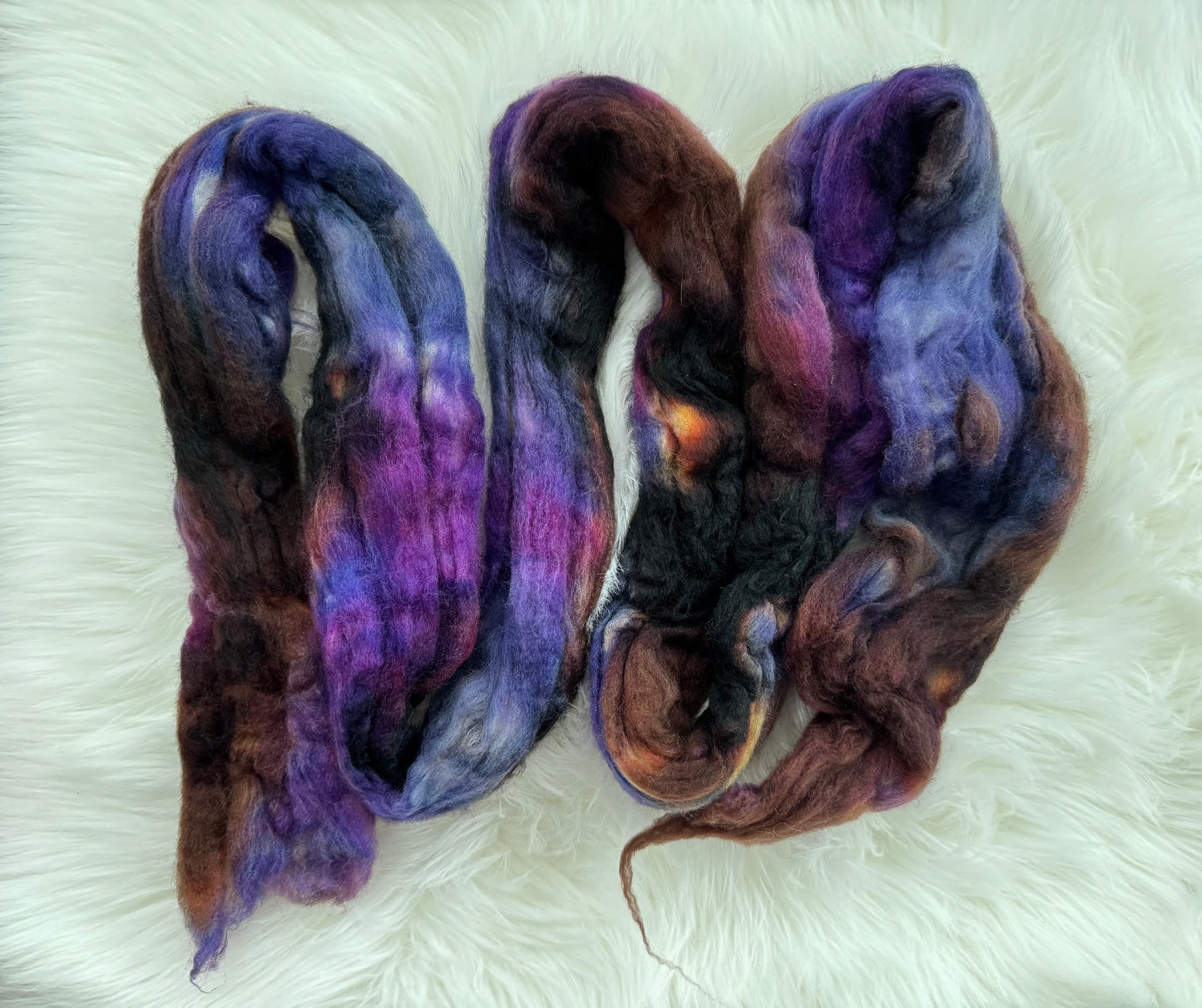 Roving (half braid)  - 80% SW Merino, 20% Nylon - Ready to Ship