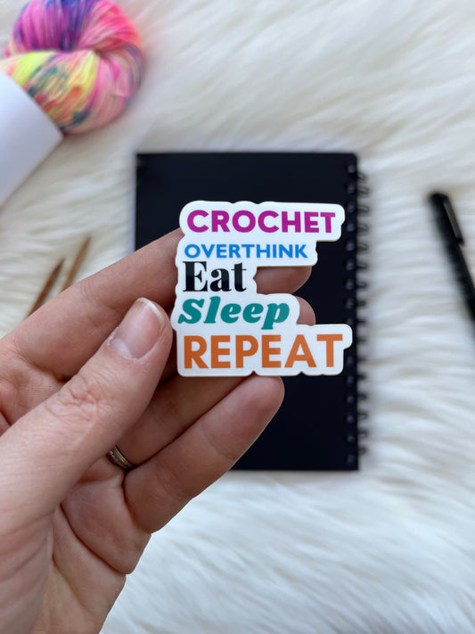 Crochet, Overthink - Sticker